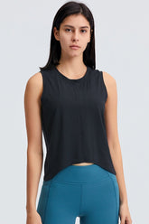 Curved Hem Active Tank - Shah S. Sahota
